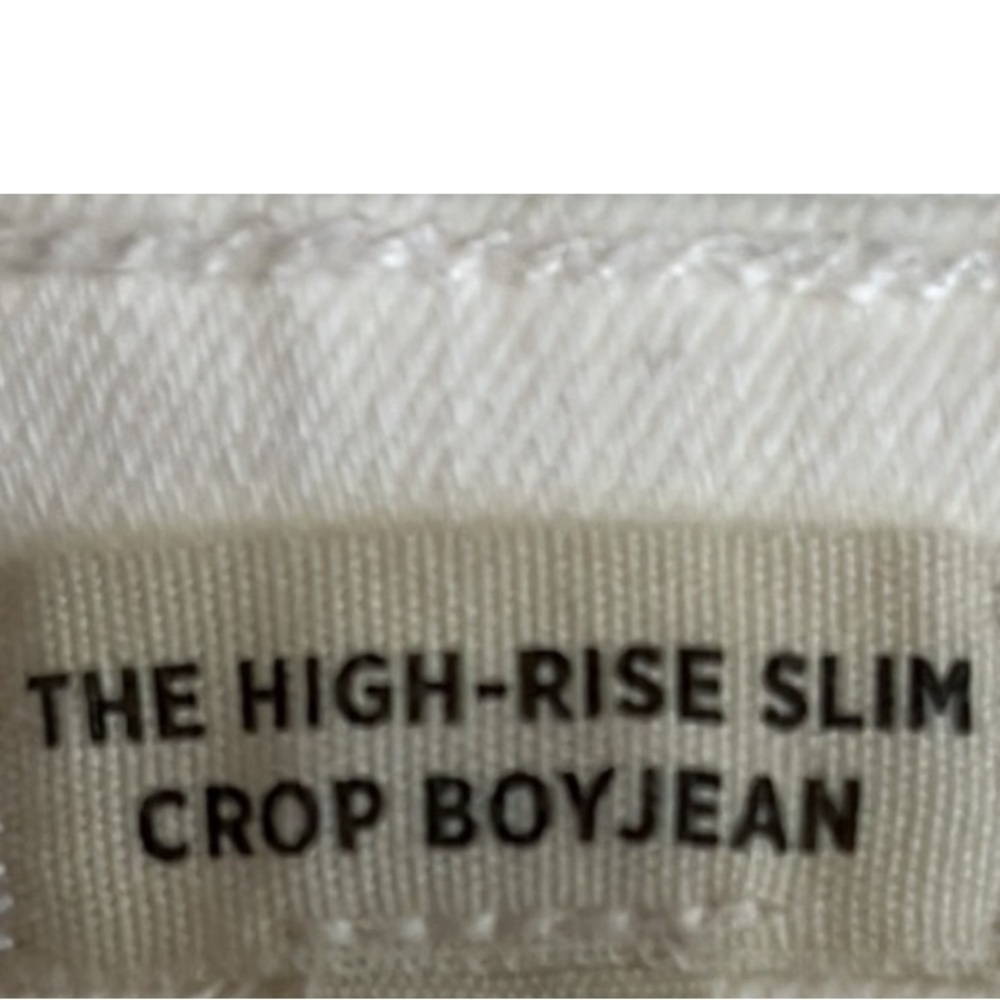 Madewell The High-Rise Slim Crop Boyjean White Denim Size 27 MSRP $128 - Picture 10 of 11